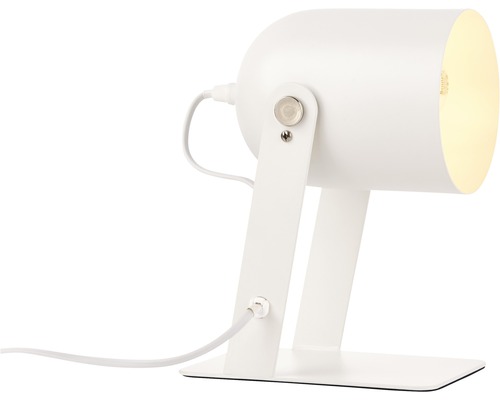 Weiße Schreibtischlampe mit Kabel