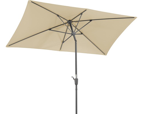 Terrakotta Sonnenschirm 300x200 Cm – UV-Schutz, Kippbar, Mit Kurbel & 6 Rippen, Für Garten Und Terrasse