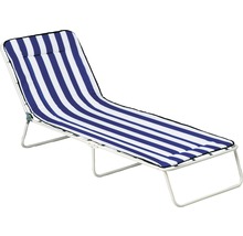 Strandliege mit Streifenmuster