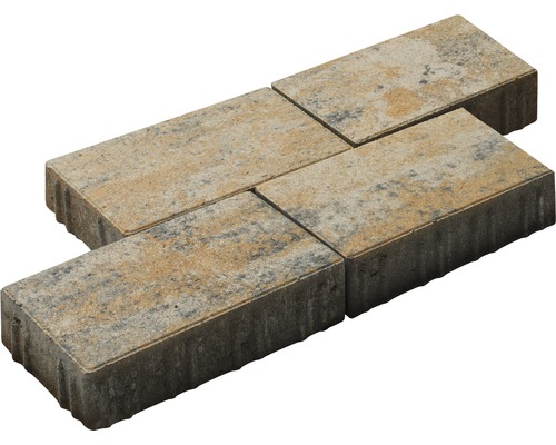 Verbundpflastersteine aus Beton, vier Stück