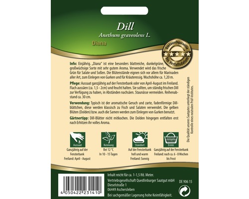 Dill Saatgutpackung Diana