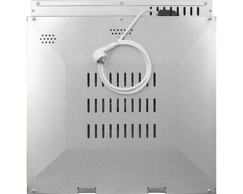 Rückseite eines Kochfeldes mit Stromkabel und Lüftungsschlitzen