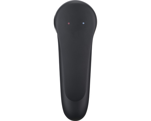 Waschtischarmatur in matter Optik mit Temperaturanzeige