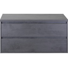 Waschtischunterschrank Porto 120 cm mit Waschtischplatte Beton anthrazit