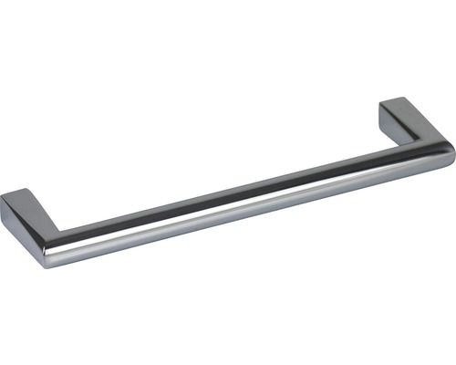 Möbelgriff Metall-Alu chrom glanz Lochabstand 128 mm LxBxH 138x10x34 mm Stangengriff Möbelgriff aus Metall
