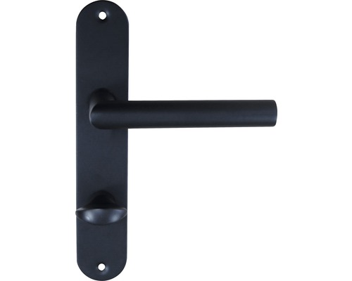 Langschildgarnitur WC Martina Edelstahl schwarz matt | HORNBACH