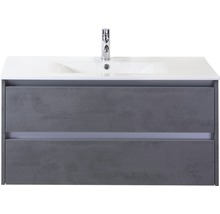 Waschtischunterschrank mit Waschbecken und zwei Schubladen