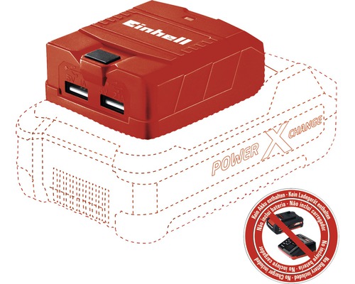 USB-Akku-Adapter Einhell Power X-Change TC-CP 18 Li USB ohne Akku und Ladegerät Einhell Power X Change USB Adapter auf Akku ohne Ladegerät