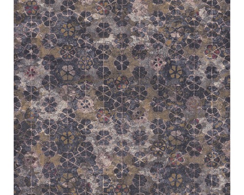 Vliestapete 37391-4 New Walls Mosaik creme blau Teppich mit Blumenmuster