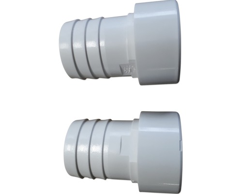 Zwei Schlauchtüllen aus Kunststoff