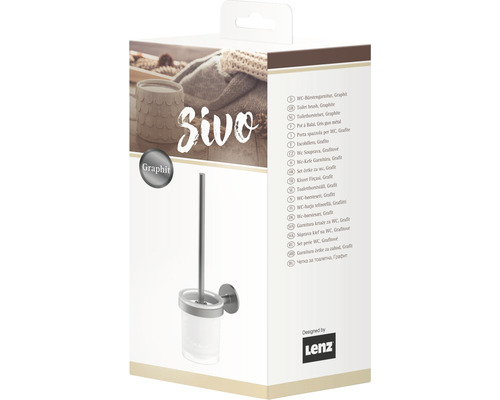 Verpackung einer WC-Bürstengarnitur, Graphit