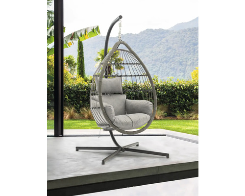 Hängesessel Destiny COCO COSY 133 x 131 x 202 cm grau braun Hängesessel Destiny COCO COSY 133 x 131 x 202 cm grau braun