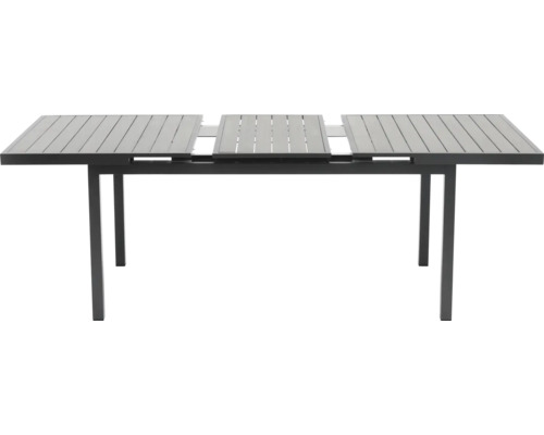Ausziehbarer Gartentisch mit Gestell und Lamellen
