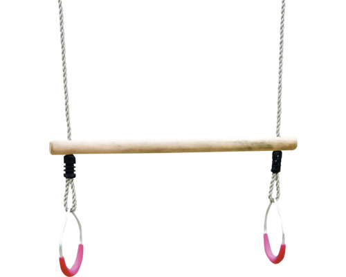 Turnreck mit Gymnastikringen und Seilen für den Garten