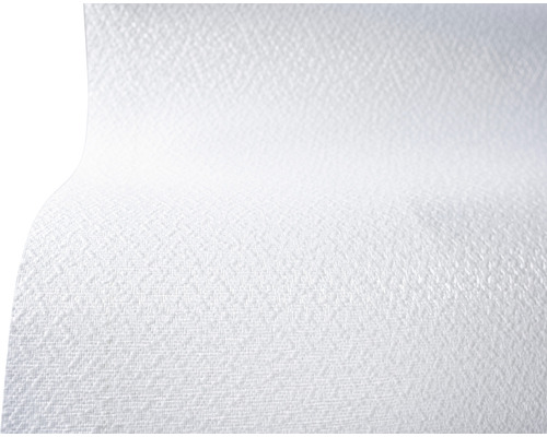Glasfasertapete 3560191080 fein (240 gr/m²) 50 m x 1 m Nahaufnahme eines weißen Maler-Abdeckvlies