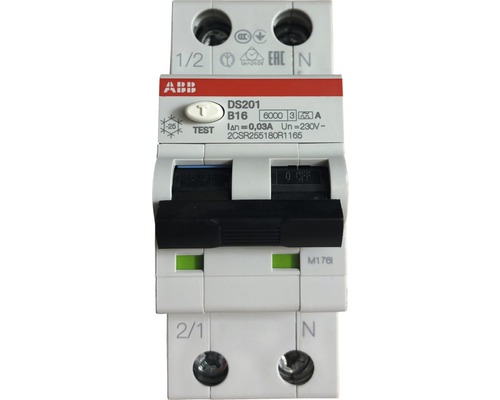 ABB FI/LS DS201A-B16/0,03 Leitungsschutzschalter ABB Fehlerstromschutzschalter DS201 B16