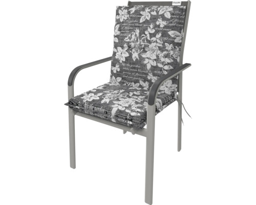 Gartenstuhl mit Auflage im floralen Design