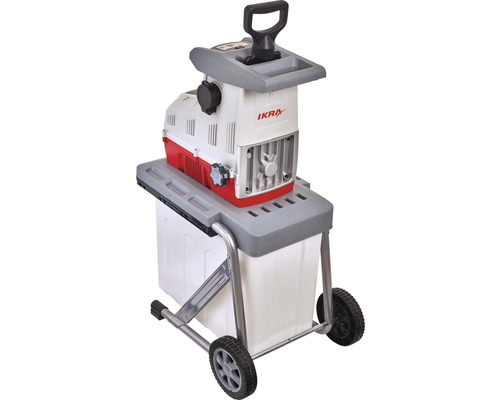 Gartenhäcksler mit Fangkorb und Rädern