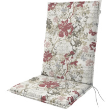Gartenstuhlauflage mit Blumenmuster und Bindebändern
