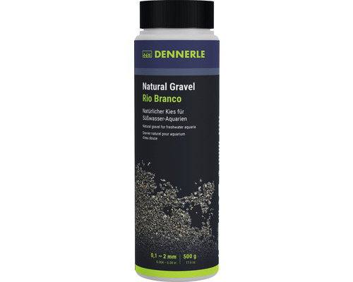Aquarienkies Natural Gravel Rio B Dennerle 0,1 - 2 mm schwarz 0,500 Kilogramm Aquascaping