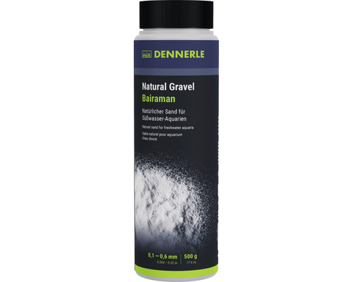 Aquariensand Natural Gravel Baira Dennerle 0,1 -0,6 mm weiß 0,500 Kilogramm Aquascaping