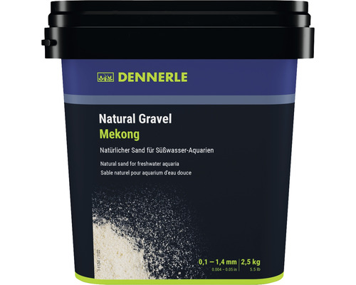 Aquariensand Natural Gravel Mekon Dennerle 0,1 -1,4 mm gelb 2,5 Kilogramm Aquascaping