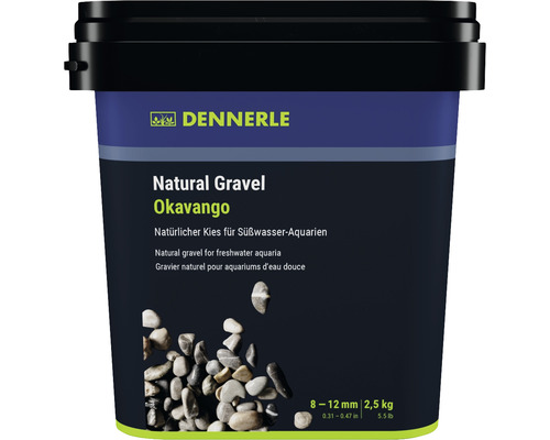 Aquarienkies Natural Gravel Okava Dennerle 8 - 12 mm braun 2,5 Kilogramm Aquascaping