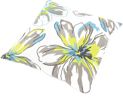 Zierkissen Doppler Muster "Blume" 45x45x14cm weiß