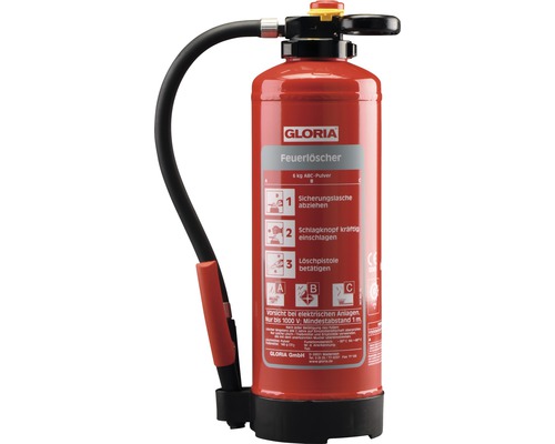 Feuerlöscher Gloria PH 6 Pro Pulver Brandklasse 43A 233B 6