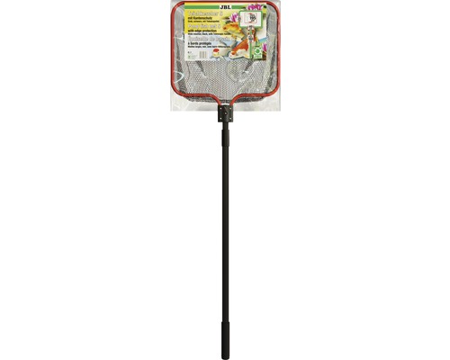 Teichkescher JBL S grob inkl. 160 cm Teleskopstiel, Fangnetz 40 x 35 cm JBL Teichkescher mit Kantenschutz und Teleskopstiel