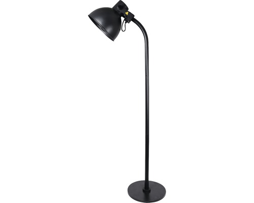 Stehlampe mit verstellbarem Lampenkopf und rundem Fuß