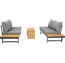 Gartenmöbelset mit zwei Sofas und einem Tisch
