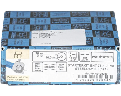 Pferd Starterkit EHT 76-1,0 PSF STEELOX/10,0 (5+1) im blauen Karton