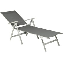 Verstellbare Gartenliege aus Aluminium und Textilbespannung