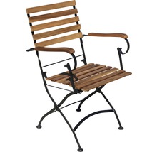 Gartensessel aus Holz und Metall, klappbar