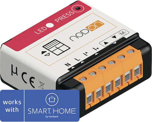 NodOn Rollladenschalter Zigbee SIN-4-RS-20 - Kompatibel mit SMART HOME by hornbach Nodon Logo Funkschalter mit Smart Home by Hornbach Logo