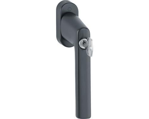 Fenstergriff Hoppe Secu100 11950602 Hamburg 0700LS/U26 schwarz Stiftlänge variabel 32-42 mm abschließbar inkl. Befestigungsschrauben u. Schlüssel Fenstergriff mit Schlüssel
