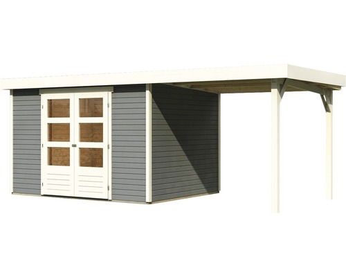 Gartenhaus mit Anbau und Doppeltür