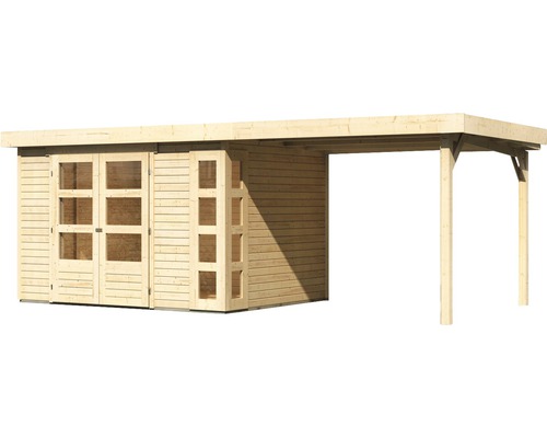 Gartenhaus mit Anbau aus Holz