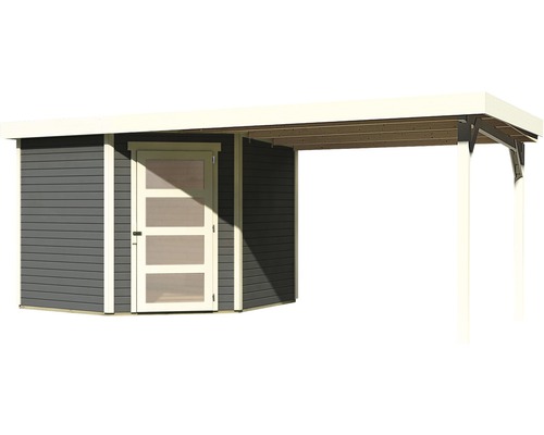 Gartenhaus mit Überdachung aus Holz