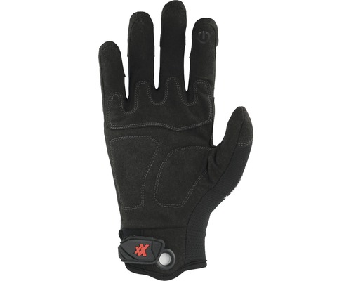 Schwarzer Arbeitshandschuh mit Handflächenpolsterung