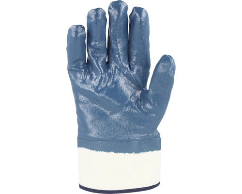 Blauer beschichteter Arbeitshandschuh mit Stulpe