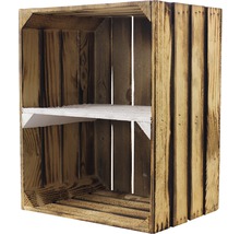 Holzkiste mit einem Fachboden