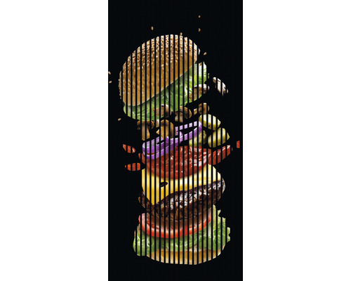 Akustikpaneel digital bedruckt Burger 1 2400 x 1133 x 19 mm Set = 2 Einzelpaneele