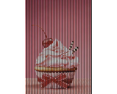 Akustikpaneel digital bedruckt Cupcake 1 19x1693x2400 mm Set = 3 Einzelpaneele