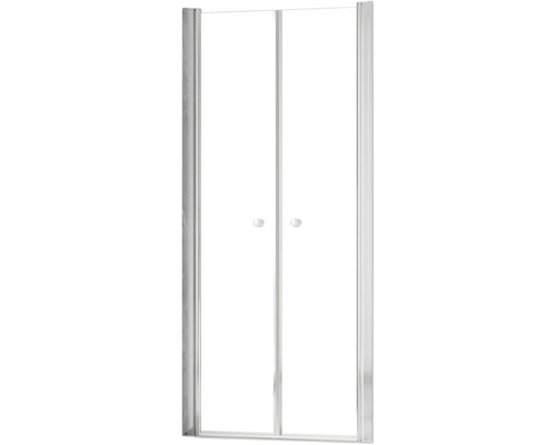 Duschtür mit zwei Drehtüren und Griffen