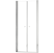 Duschtür in Nische mit Pendeltür SCHULTE ExpressPlus Garant 2.0 100 cm Profil chrom Klarglas Schmutzabweisende Glasbeschichtung Türanschlag links Türanschlag rechts-thumb-1