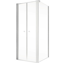 Duschtür mit Seitenwand mit SCHULTE ExpressPlus Garant 2.0 80 x 80 cm Profil aluminium Klarglas Schmutzabweisende Glasbeschichtung Türanschlag links Seitenwandanschlag rechts-thumb-1