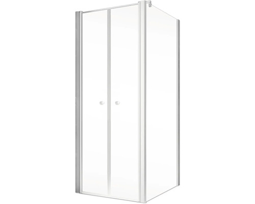 Eckdusche mit zwei Drehtüren