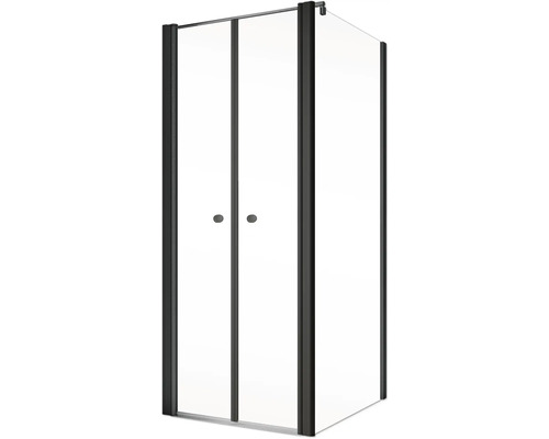 Dusche mit Drehtür aus Glas